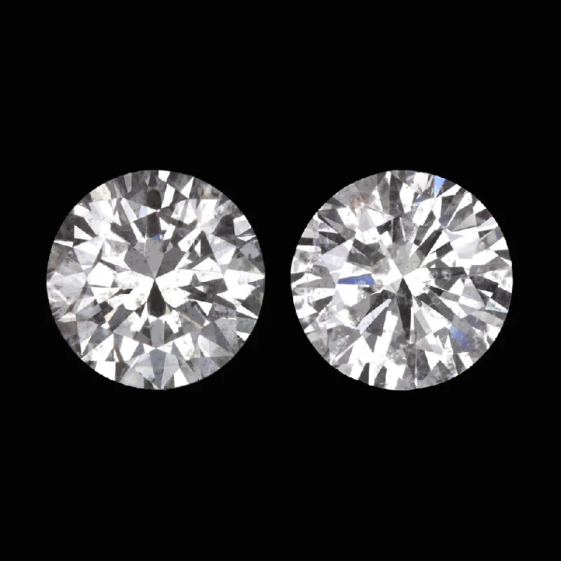 Gemstone Earrings For Formal Events-1.44ct E-F COLOR VERY GOOD CUT NATURAL DIAMOND STUD EARRINGS ROUND PAIR 1.5ct