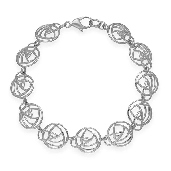 Bracelets For Mother's Day-Charles Rennie Mackintosh Silver Bracelet BL242