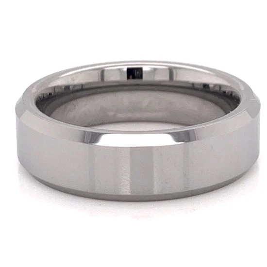 Designer Custom Rings For Unique Style-Polished Tungsten Comfort Fit Ring / TGR1026