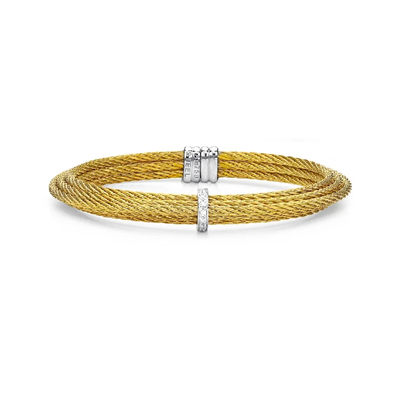 Bangles With Charm-0.06 ctw Diamond Cable Bangle Bracelet | M10276600