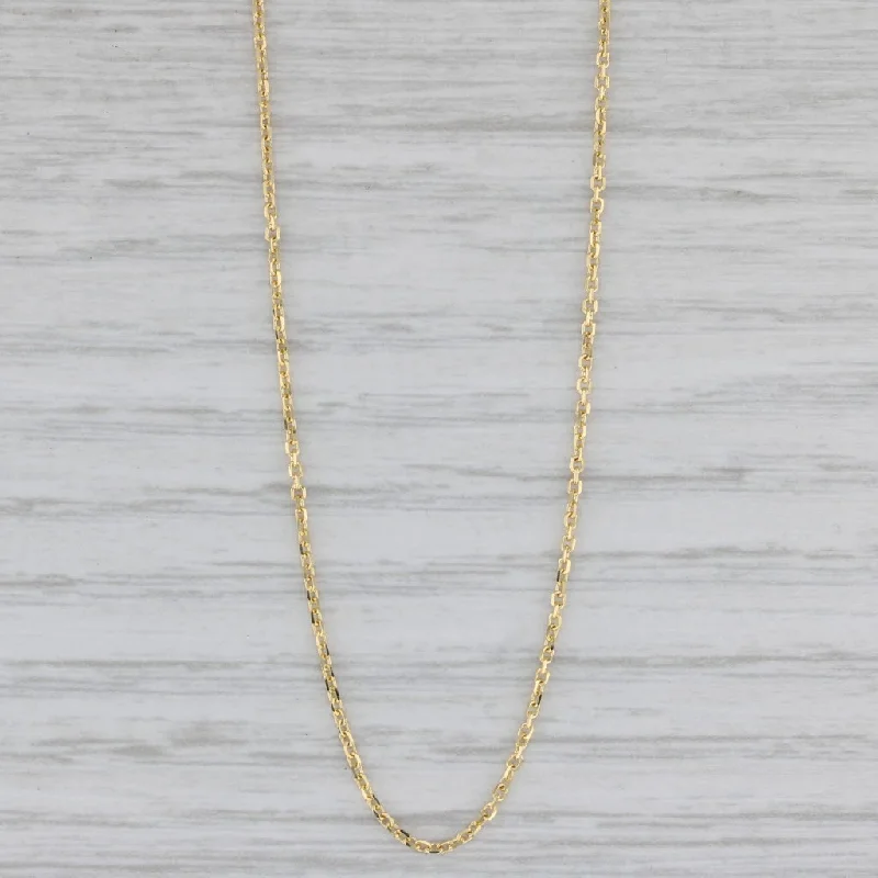 Simple Silver Necklaces For Casual Looks-New Cable Chain Necklace 10k Yellow Gold 16" 1.1mm