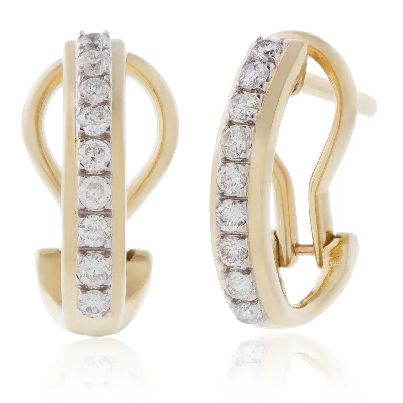 Bold Earrings For Fashion-Forward Look-10K Yellow Gold 0.35ct Diamond Earrings