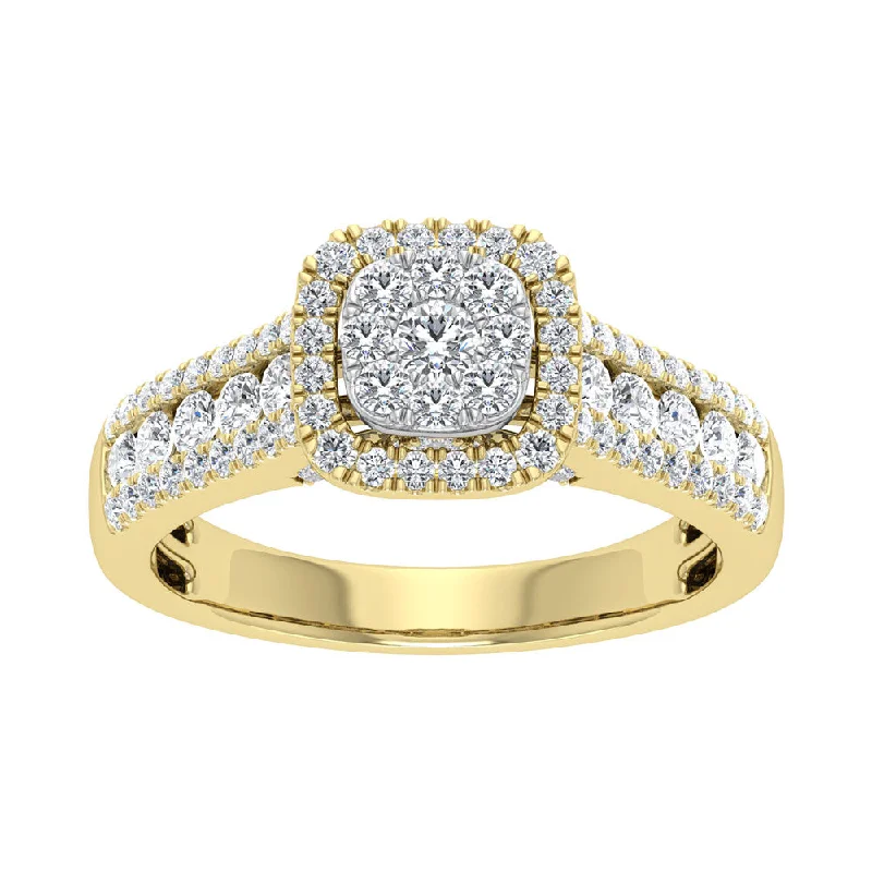 Classic Engagement Bands For Traditional Look-Diamond 7/8 Ct.Tw. Fashion Ring in 14K Yellow Gold