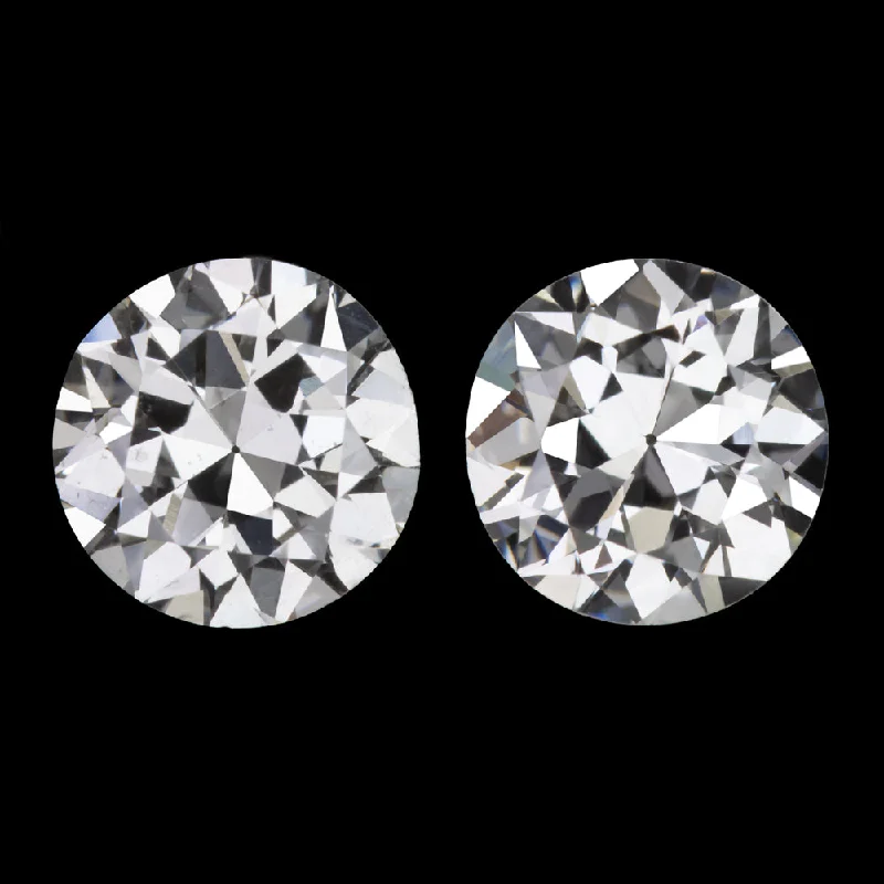 Stunning Drop Earrings For Glamorous Events-1.20ct OLD EUROPEAN CUT DIAMOND STUD EARRINGS GIA CERTIFIED G SI2 VINTAGE PAIR