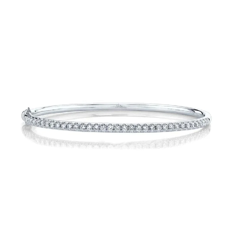 Simple Bangles For Daily Wear-0.88 ctw Diamond Bangle Bracelet