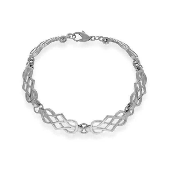 Luxury Diamond Bracelets-Celtic Silver Bracelet BL67