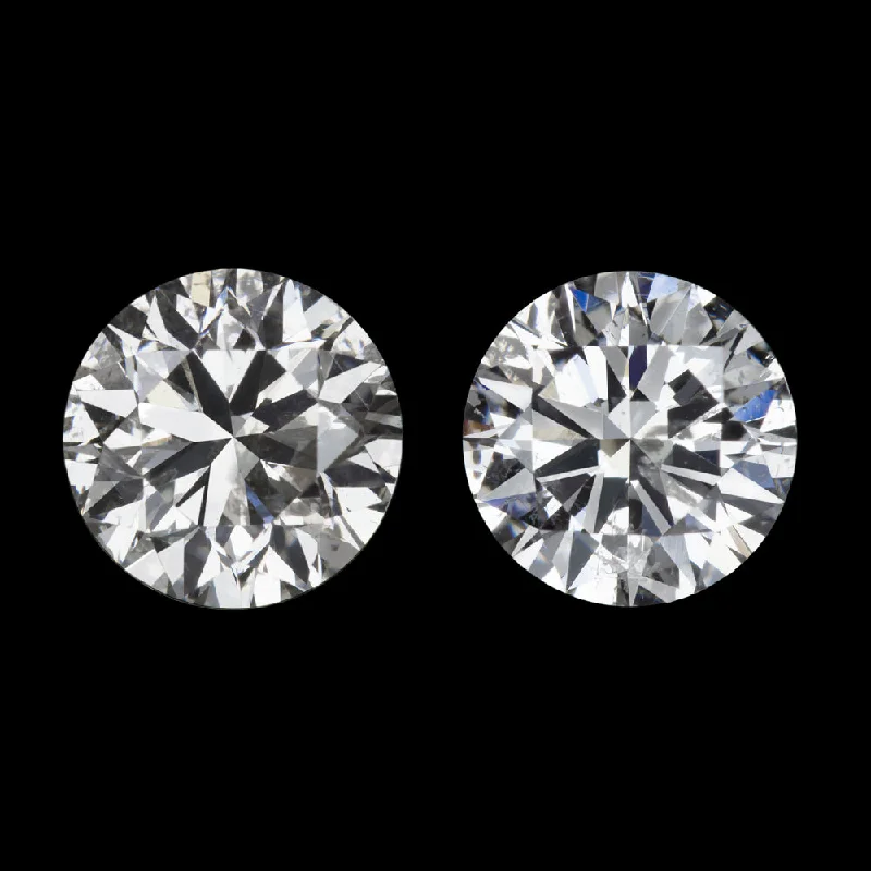 Trendy Earrings For Holiday Looks-VERY GOOD CUT 0.86ct CLEAN NATURAL DIAMOND STUD EARRINGS ROUND 3/4 CARAT PAIR