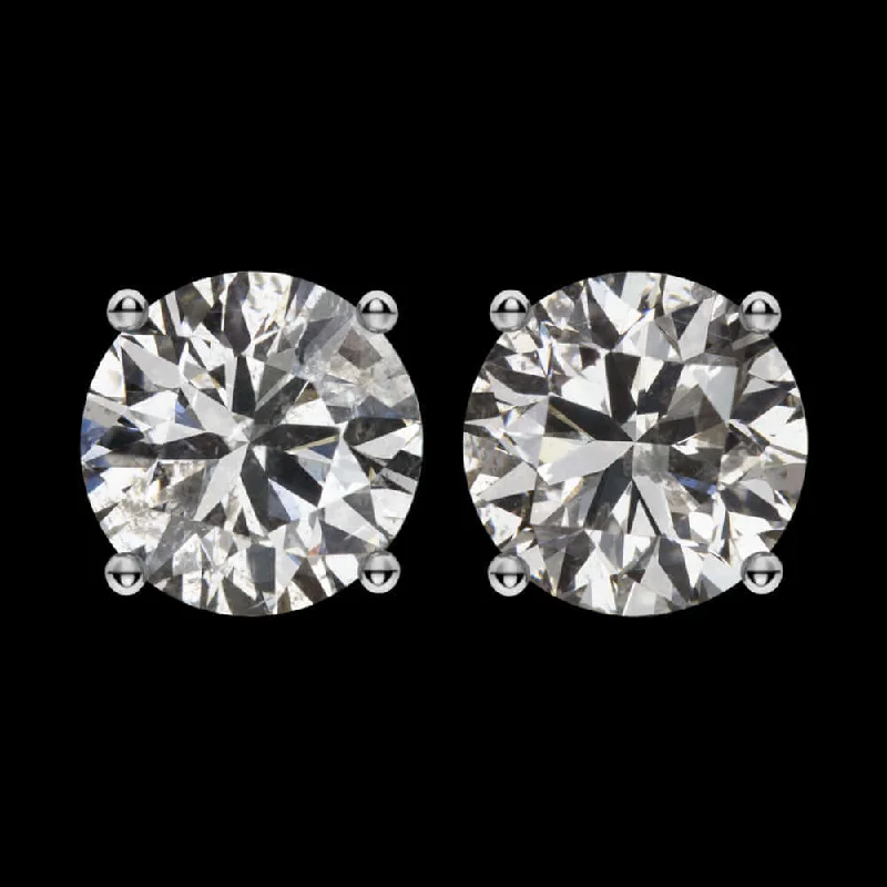 Eye-Catching Earrings For Night Parties-0.73ct VERY GOOD CUT NATURAL DIAMOND STUD EARRINGS ROUND CUT PAIR WHITE GOLD