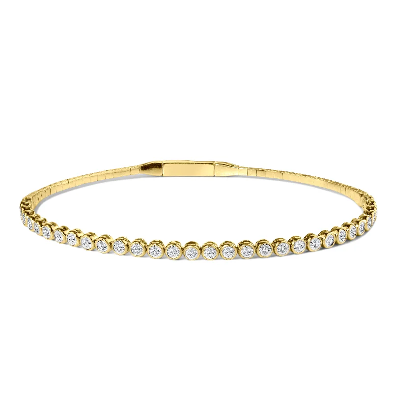 Matching Bangles For Brides-Yellow Gold Diamond Bangle