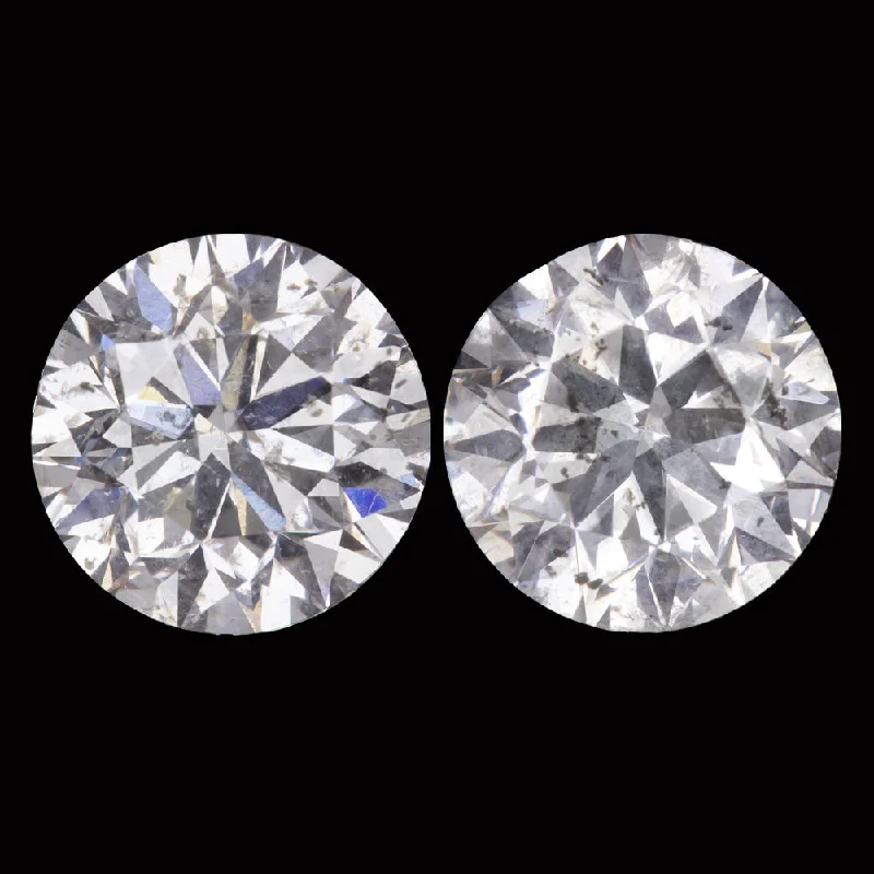 Chic Earrings For Day-to-Day Wear-1.24ct DIAMOND STUD EARRINGS VERY GOOD CUT MATCHING PAIR ROUND BRILLIANT NATURAL