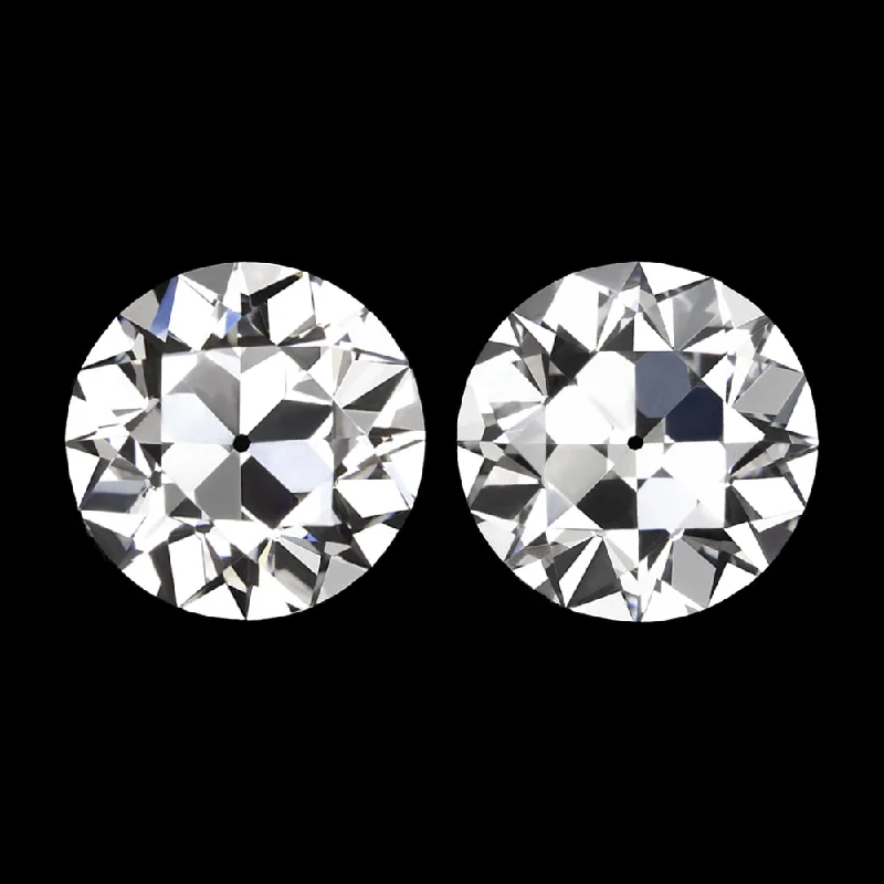 Spherical Earrings For Fashionistas-2.16ct OLD EUROPEAN CUT LAB CREATED DIAMOND STUD EARRINGS CERTIFIED D VS 2 CARAT