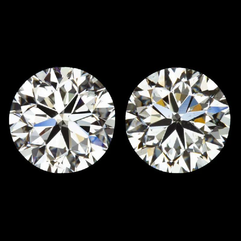 Sweetheart Earrings For Valentine's Day-2 CARAT GIA CERTIFIED K SI1 DIAMOND STUD EARRINGS VERY GOOD CUT ROUND BRILLIANT