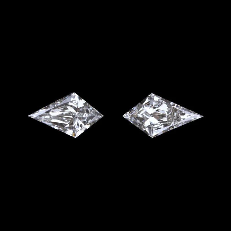 Gorgeous Earrings For Evening Outfits-0.24ct KITE SHAPE CUT DIAMOND MATCHING PAIR STUD EARRINGS LOZENGE ACCENT 1/4ct