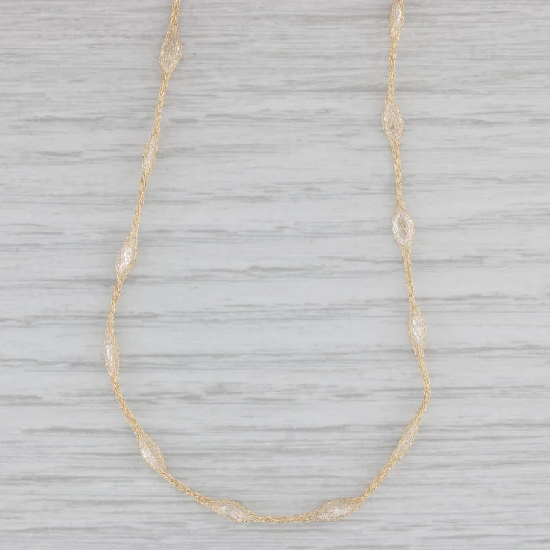 Crystal Necklaces For Sparkling Look-4.75 Cubic Zirconia Station Necklace 14k Yellow Gold 17.75" Rope Chain