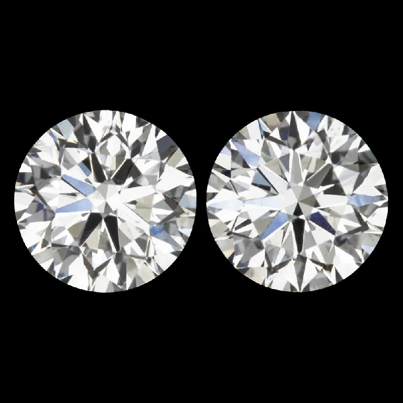 Beautiful Gold Earrings For Weddings-1.80ct DIAMOND STUD EARRINGS GIA CERTIFIED 3x EXCELLENT CUT G SI2 ROUND PAIR