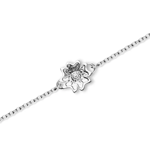 High-End Bracelets For Women-Scottish Primrose Silver Bracelet BL513