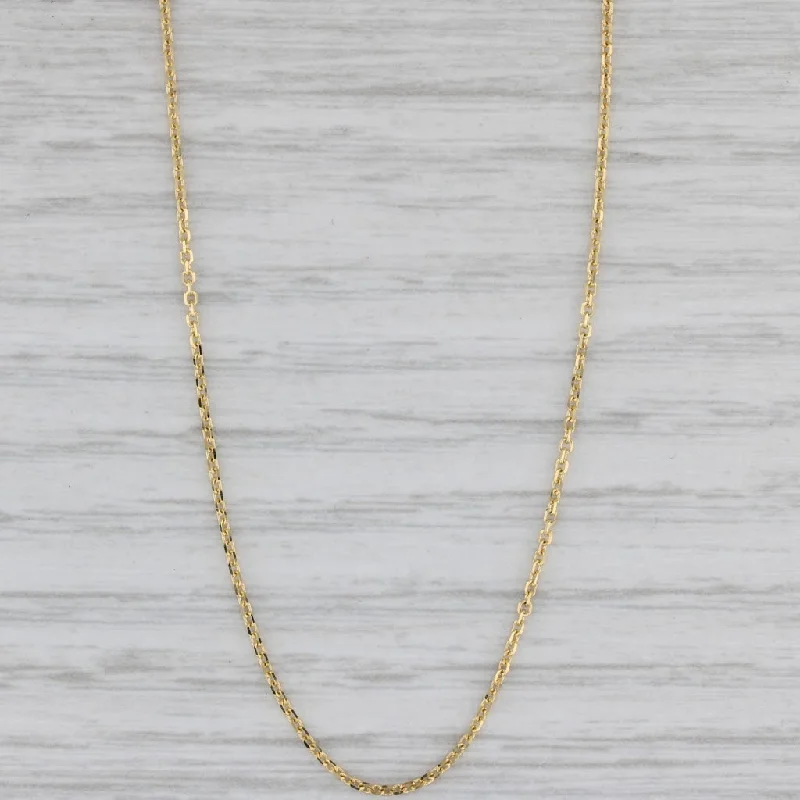 Artistic Gold Necklaces For Unique Style-New Cable Chain Necklace 10k Yellow Gold 18" 1.1mm