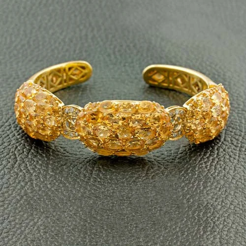 Bracelets For Women-Citrine & Diamond Bracelet