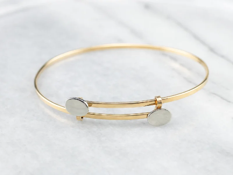 Silver Bangles For Women-Modernist 18K Gold Bangle Bracelet