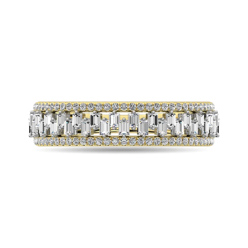 Affordable Engagement Rings For Brides-Diamond 1/3 Ct.Tw. Fashion Band in 14K Yellow Gold