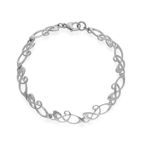 Luxury Bracelets For Brides-Archibald Knox Silver Bracelet BL297