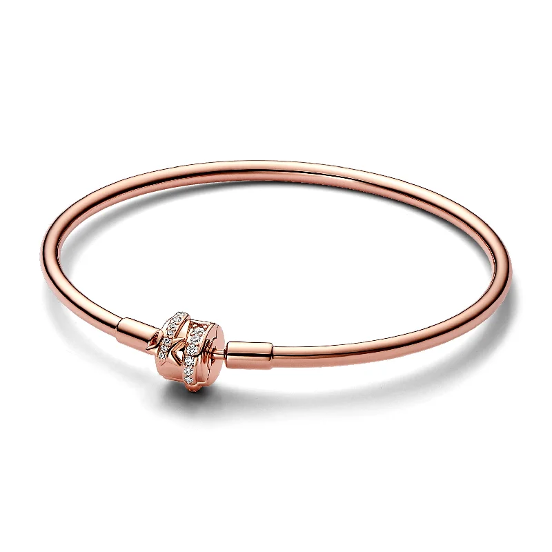 Bangles For Any Occasion-Pandora Moments Sparkling Shooting Star Clasp Bangle 582734C01