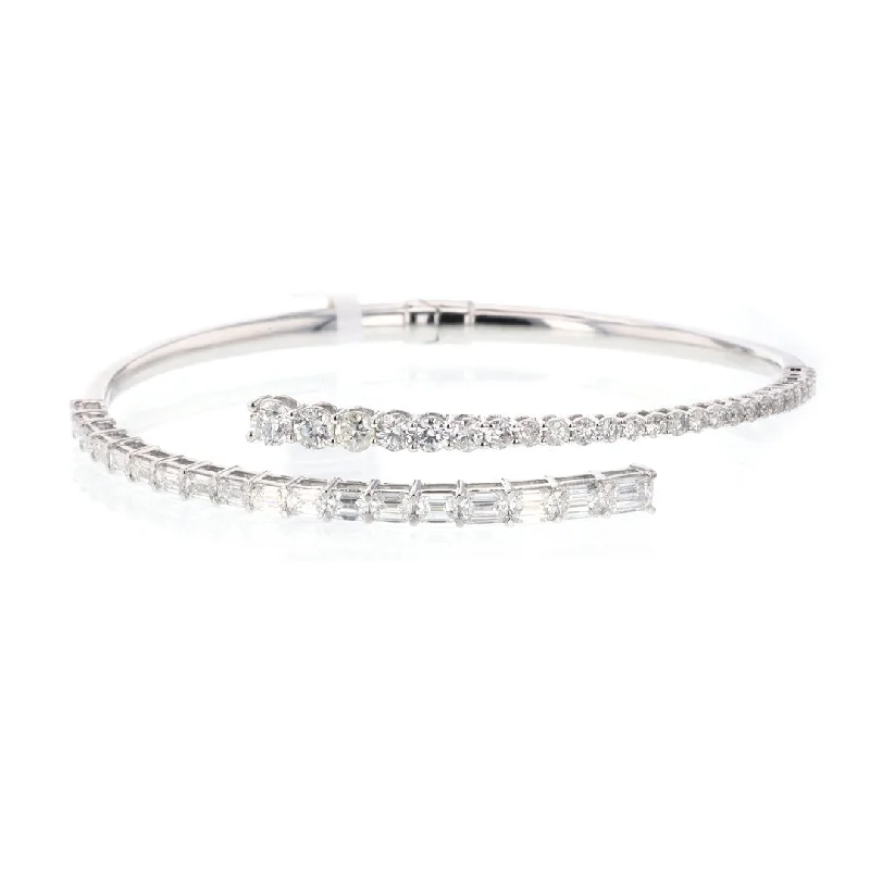 Cheap Bangles Online-3.85 ctw Diamond Bangle Bracelet