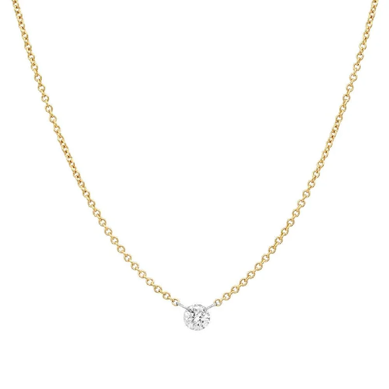 Custom Gold Necklaces For Personalized Style-CHERISHED DIAMOND NECKLACE, GOLD