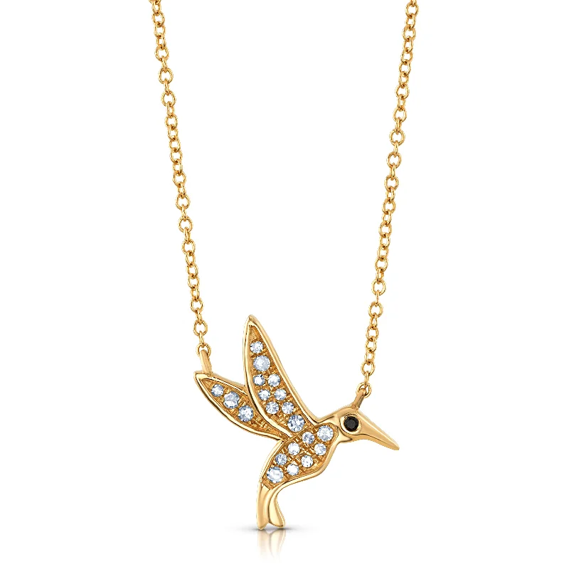 Stunning Necklace Sets For Wedding Day-DIAMOND KINGFISHER NECKLACE, 14KT GOLD