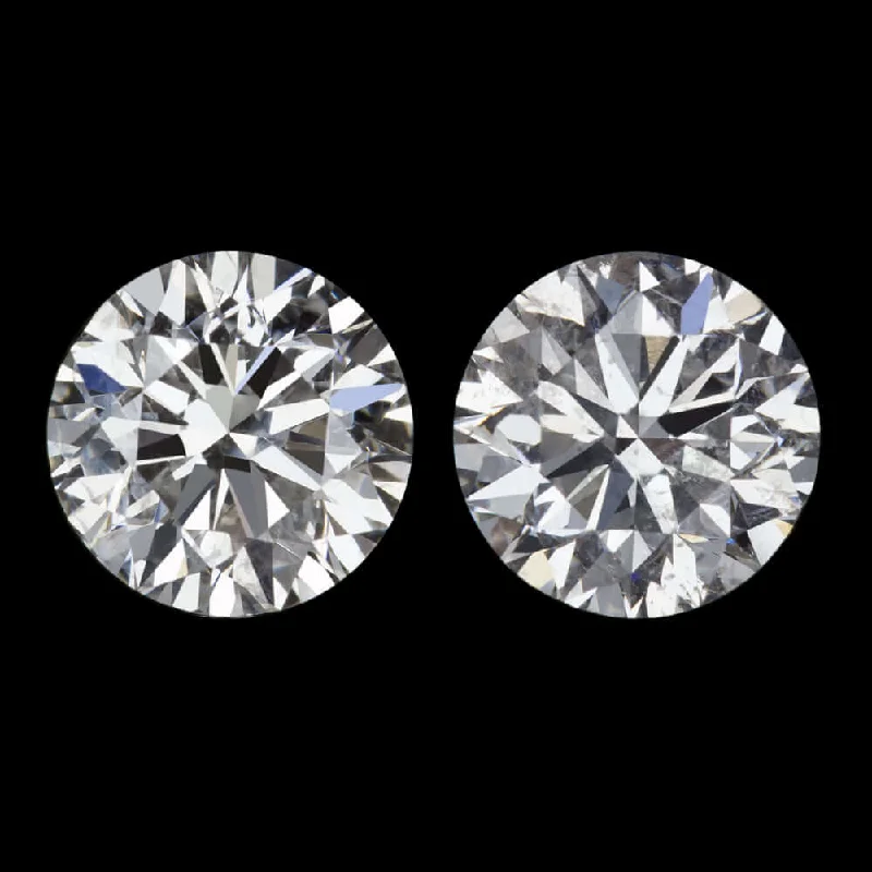 Statement Earrings For Summer Festivals-0.95ct VERY GOOD CUT NATURAL DIAMOND STUD EARRINGS WHITE CLEAN PAIR ROUND 1ct