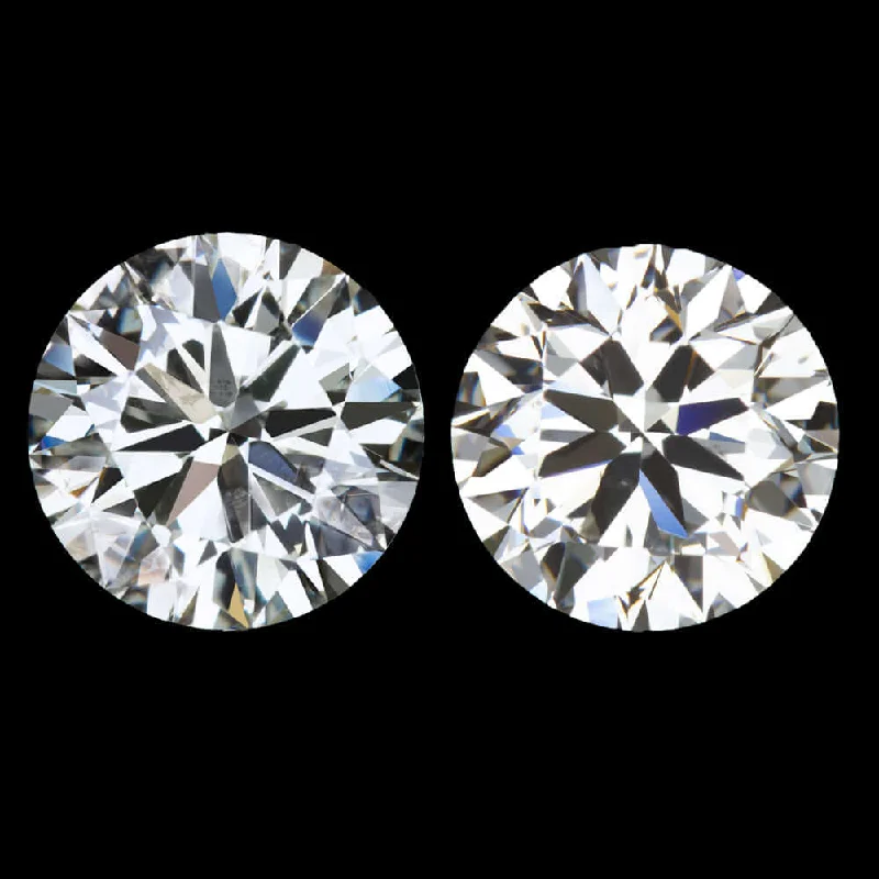 Handcrafted Earrings For Unique Styles-2 CARAT GIA CERTIFIED I SI1-SI2 DIAMOND STUD EARRINGS VERY GOOD CUT ROUND PAIR