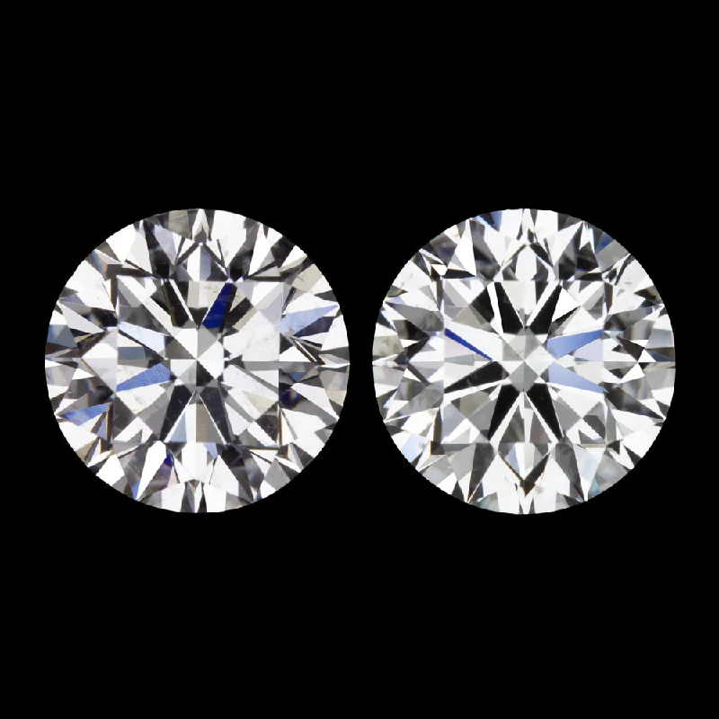 Intricate Earrings For Fashion Lovers-DIAMOND STUD EARRINGS 1.15ct GIA CERTIFIED 3x EXCELLENT CUT I SI2 ROUND PAIR