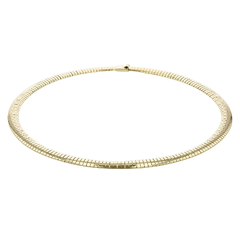 Simple Layered Necklaces For Casual Chic-14K Yellow Gold 16-Inch Omega Necklace