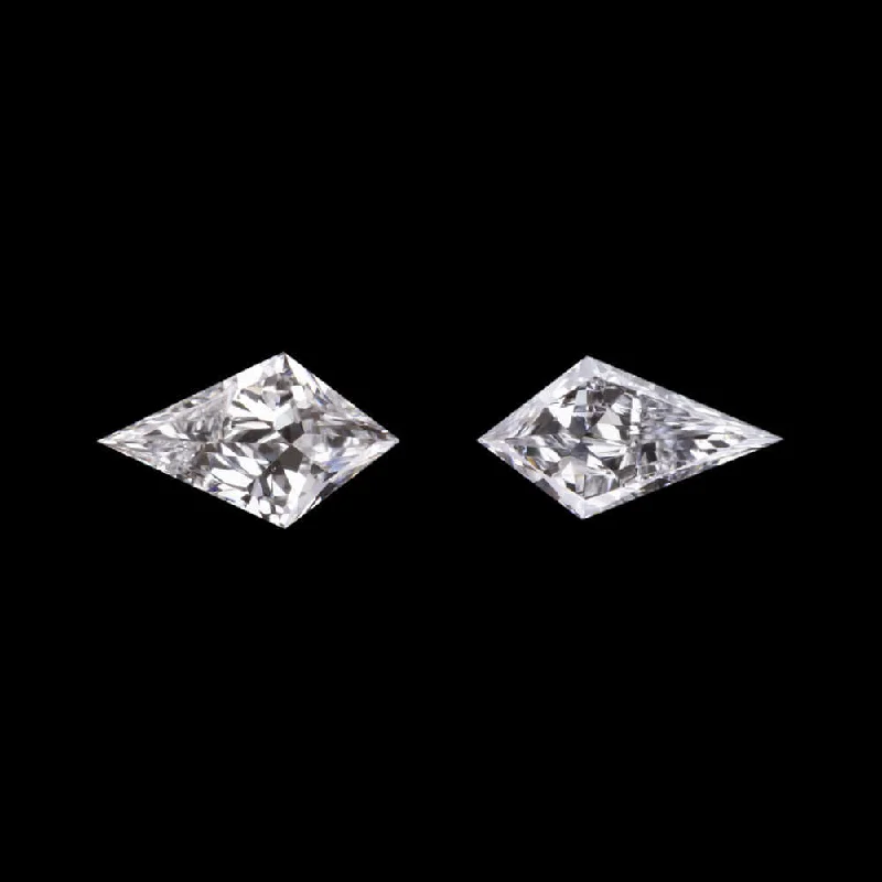 Modern Earrings For Formal Wear-0.22ct KITE SHAPE CUT DIAMOND MATCHING PAIR STUD EARRINGS LOZENGE ACCENT 1/4ct