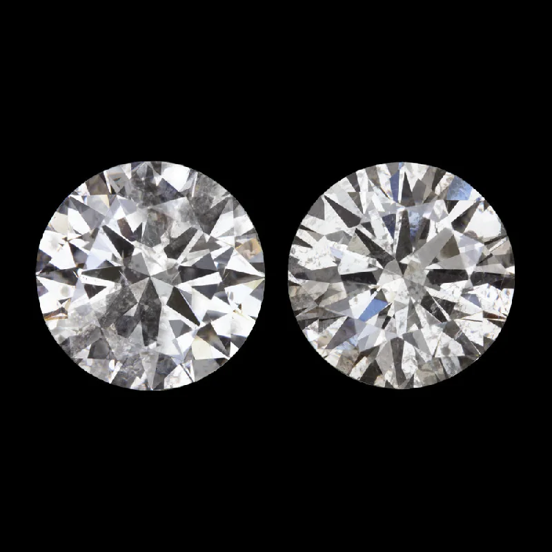 Bold Earrings For Fashion-Forward Look-DIAMOND STUD EARRINGS 1.55ct VERY GOOD ROUND CUT NATURAL EARTH MINED PAIR 1.5ct