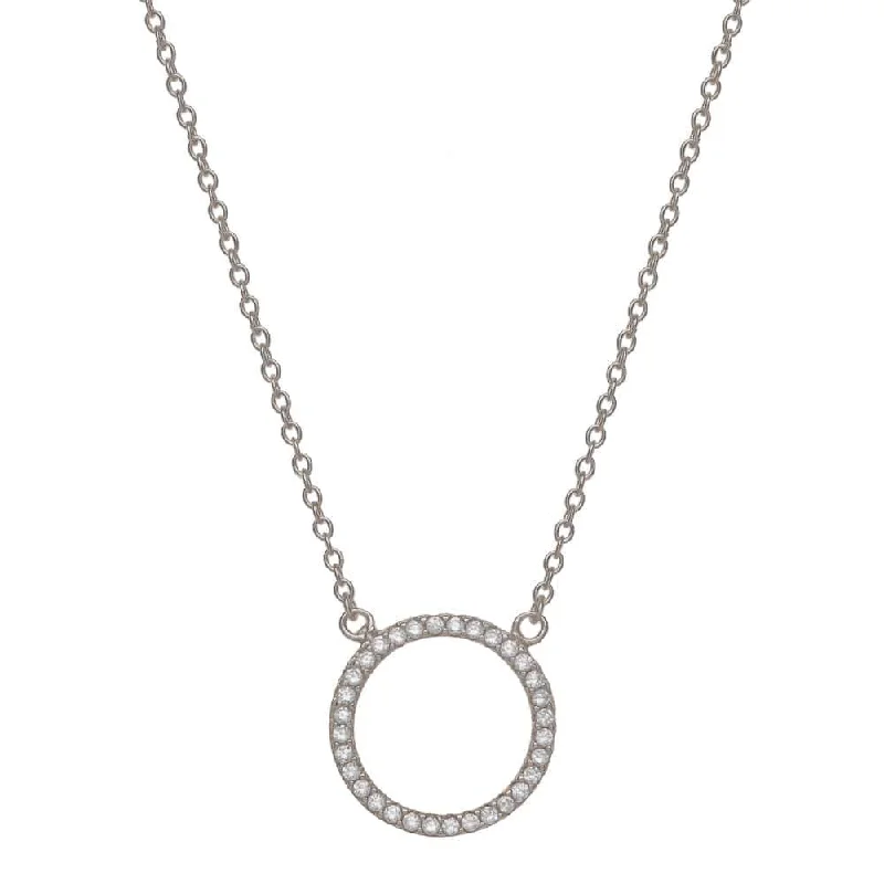 Simple Gold Necklaces For Classic Look-ETERNITY NECKLACE, SILVER