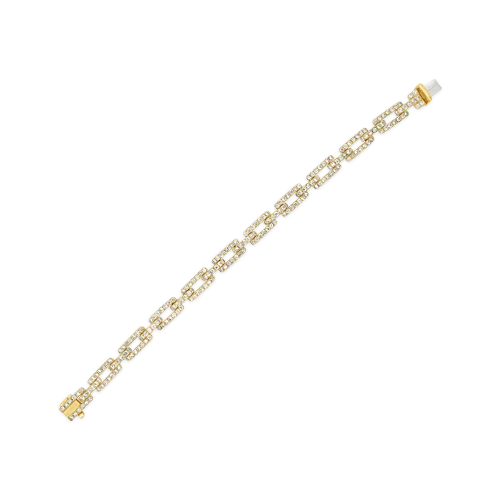 Classy Bracelets For Women-Pave Diamond Link Bracelet