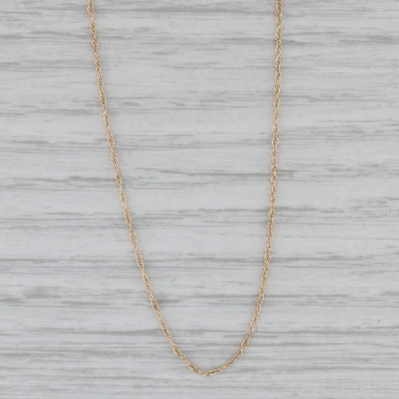 Chunky Gold Necklaces For Statement Look-18.25" Rope Chain Necklace 14k Yellow Gold 1mm