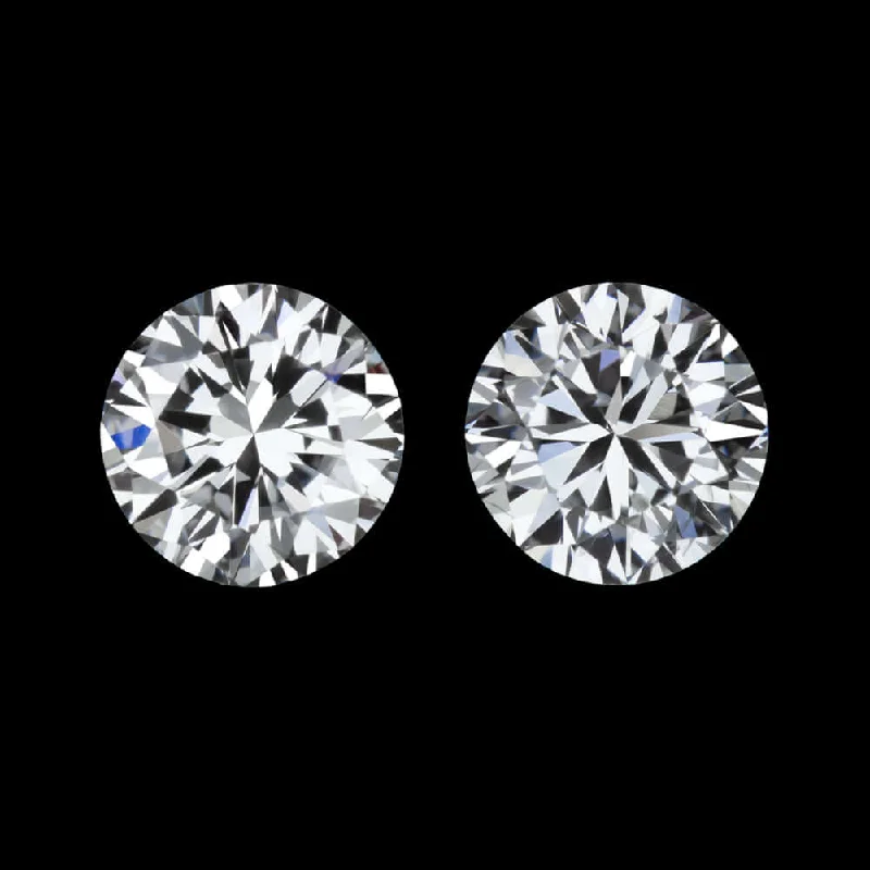 Large Earrings For Evening Wear-1ct E-F VS1-SI1 DIAMOND STUD EARRINGS ROUND BRILLIANT CUT MATCHING PAIR NATURAL