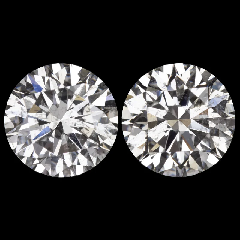 Elegant Earrings For Holiday Wear-4.08c NATURAL DIAMOND STUD EARRINGS VERY GOOD ROUND BRILLIANT CUT PAIR LOOSE 4ct