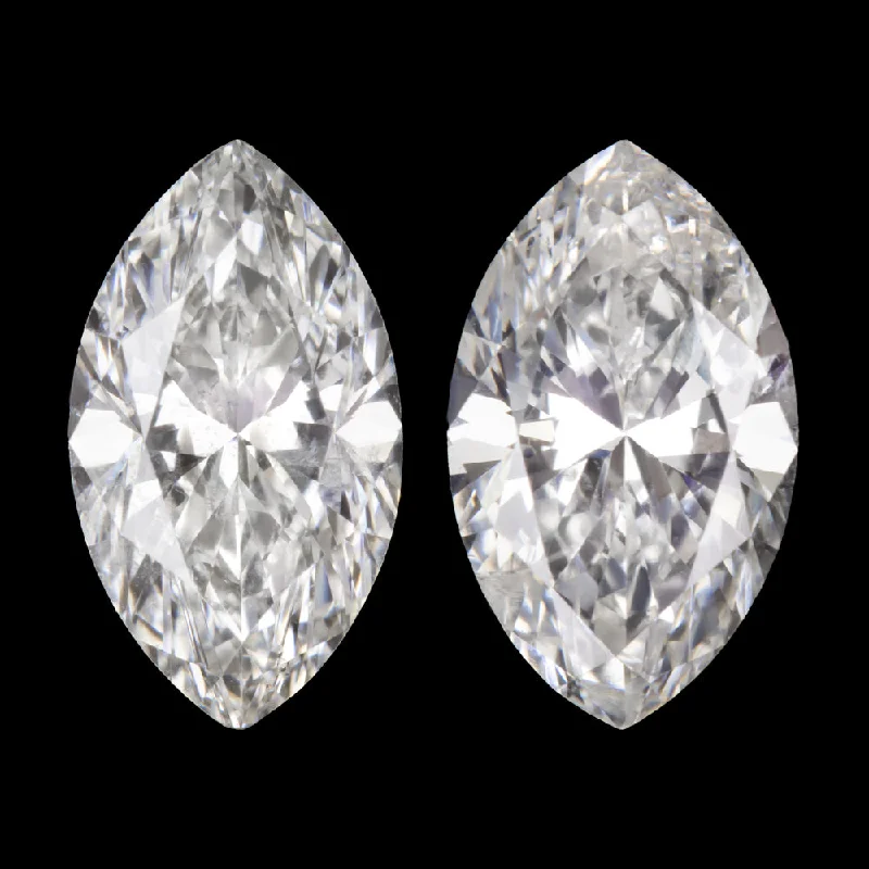 Minimalist Earrings For Casual Chic-1.40ct MARQUISE CUT DIAMOND STUD EARRINGS G SI2 MATCHING PAIR NATURAL LOOSE