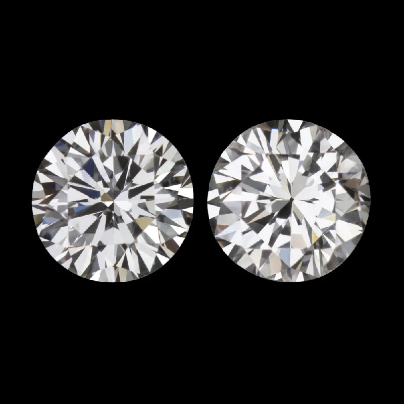 Stylish Earrings For Casual Weekends-0.65ct VERY GOOD CUT DIAMOND STUD EARRINGS G VS1-SI1 ROUND BRILLIANT PAIR 2/3ct