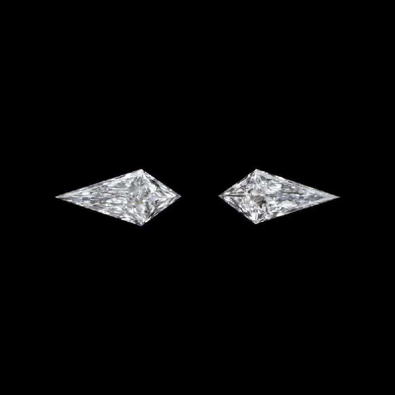 Large Statement Earrings For Special Days-0.15ct KITE SHAPE DIAMOND MATCHING PAIR STUD EARRINGS NATURAL ACCENT BRILLIANT