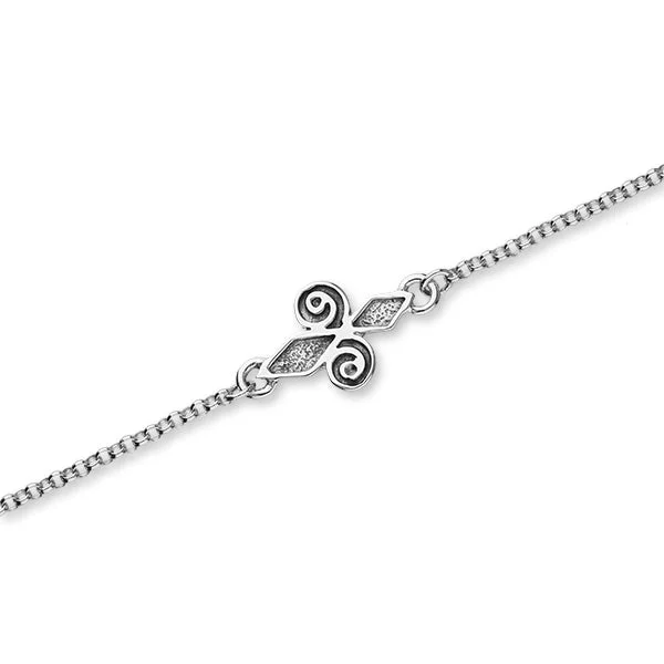 Bracelets For Graduation Gifts-Orkney Traditional Silver Bracelet BL12