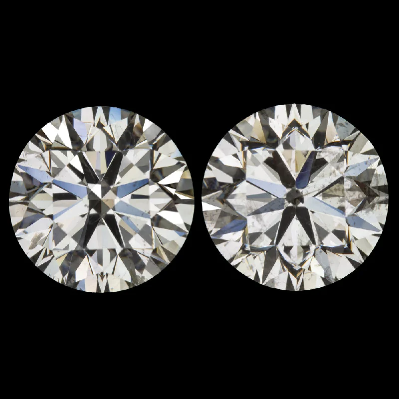 Eco-Friendly Earrings For Sensitive Skin-4.90ct EXCELLENT CUT DIAMOND STUD EARRINGS J SI ROUND BRILLIANT NATURAL PAIR 5ct