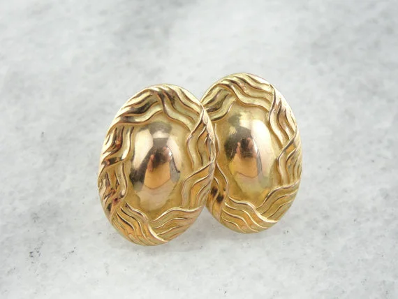 Luxury Earrings For Elegant Events-Antique Victorian Stud Earrings in Yellow Gold