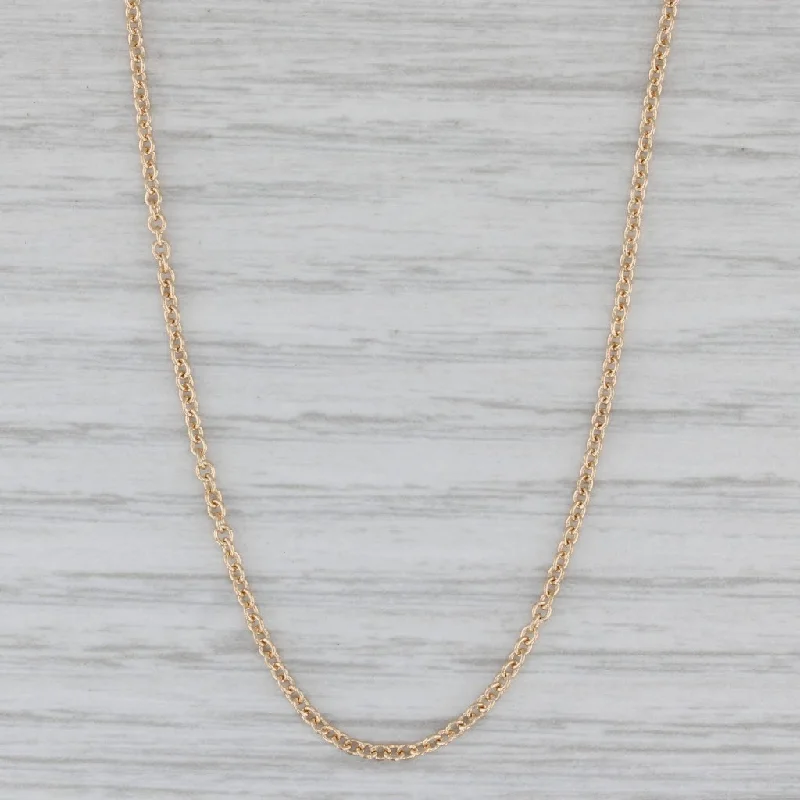 Designer Pendant Necklaces For Glamorous Fashion-Adjustable Cable Chain Necklace 14k Yellow Gold 16" 17" 18"