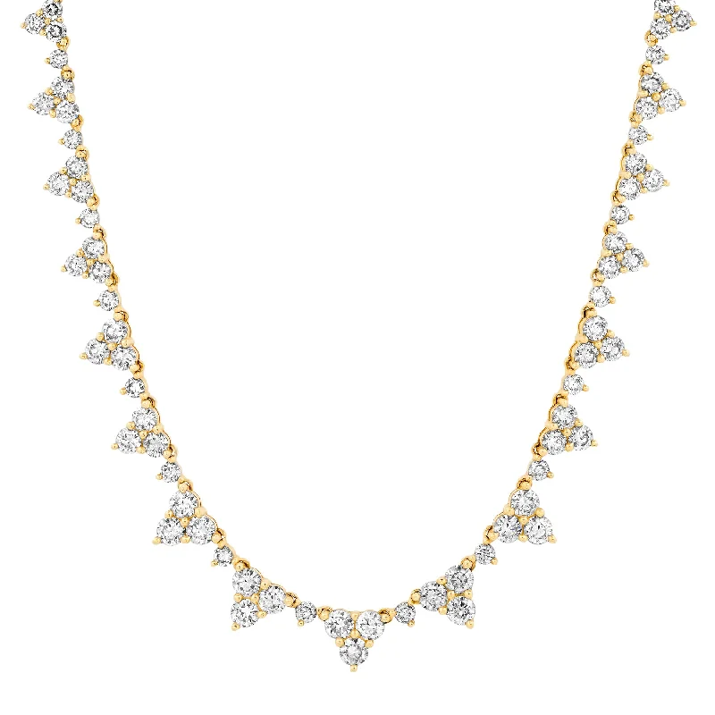 Handmade Necklaces For Unique Jewelry-DIAMONDS FOREVER NECKLACE, 14kt GOLD